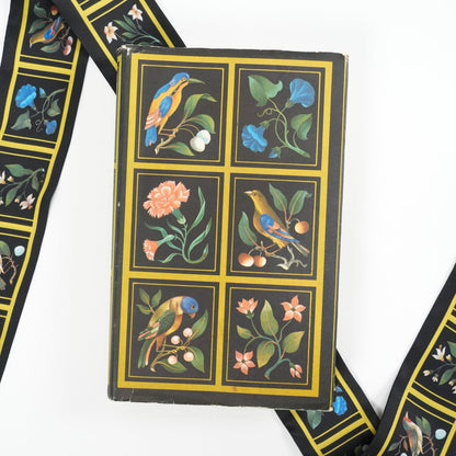 Birds and Flowers Skinny Scarf